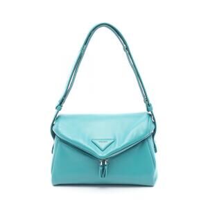 PRADA Signeau Shoulder Bag Leather Green